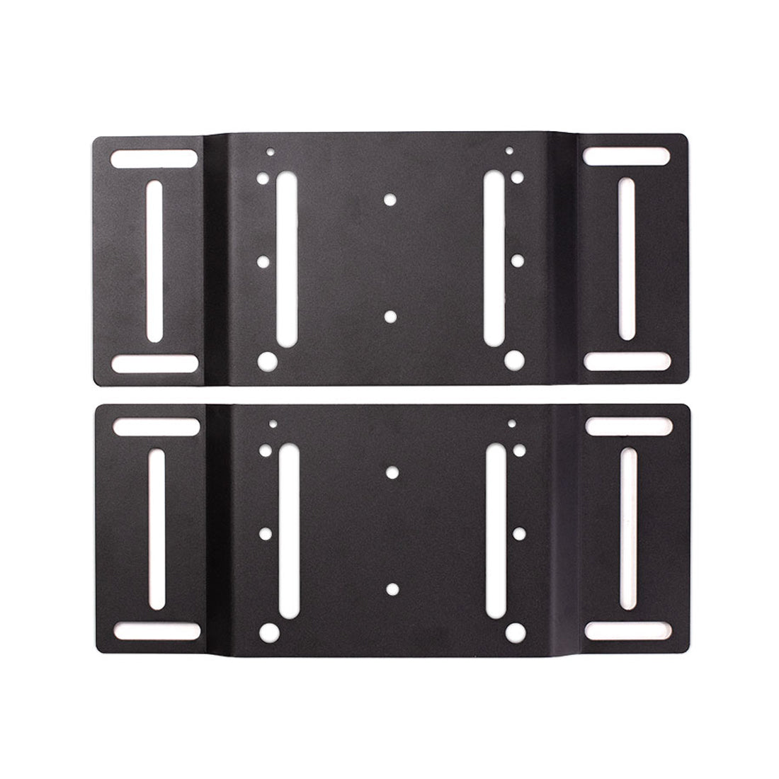 Flat Bracket - 2 Pack, Black, Top Angle