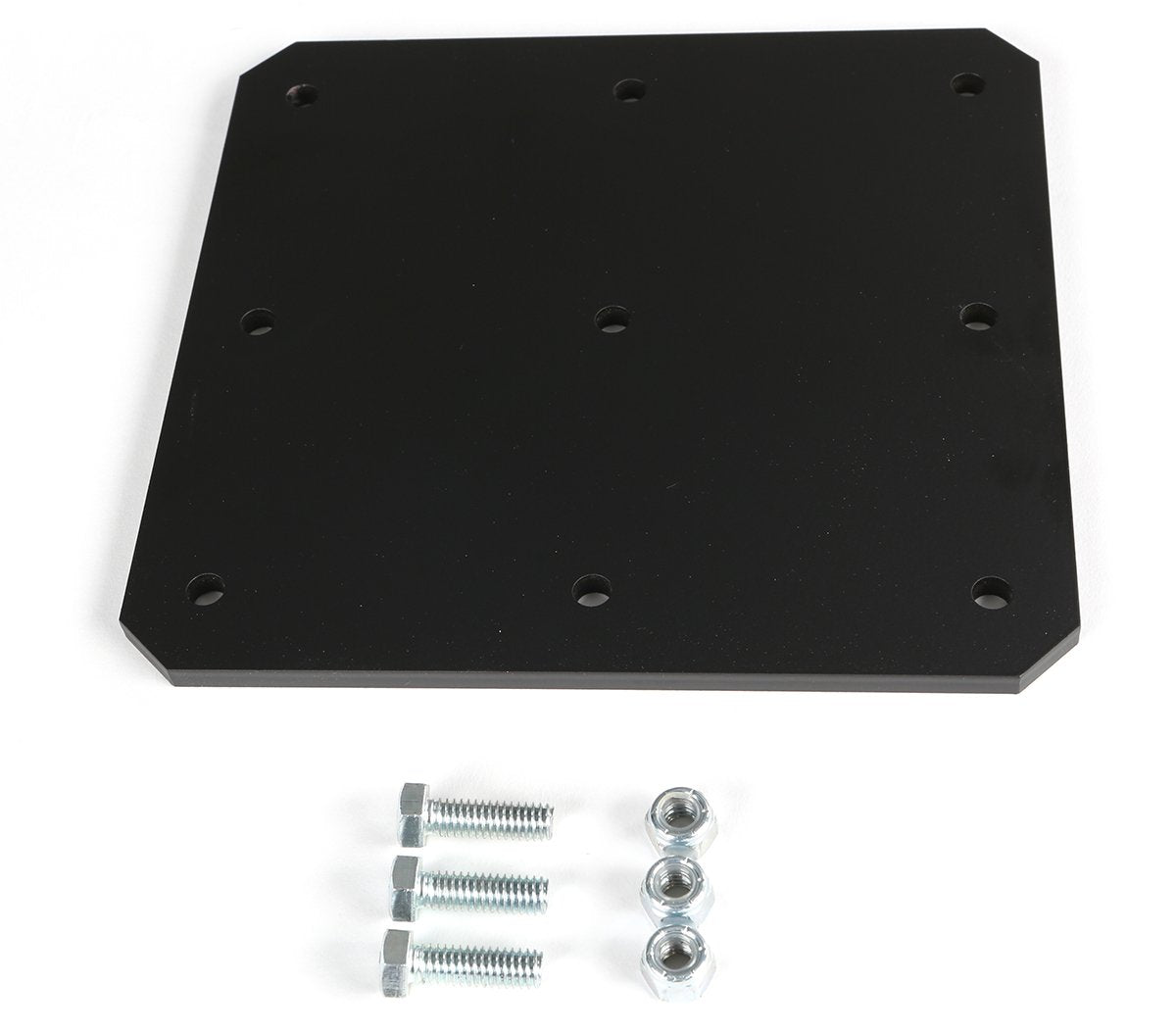 Drop Down Plate, Black, Top Angle